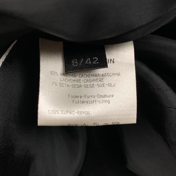 CALVIN KLEIN COLLECTION Size 6 Black Cashmere / Silk Jacke Blazer - Picture 6 of 7